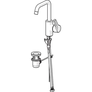 EHM Waschtisch-Batt. HANSAPALENO 5637 Zugst.Ablgarn. Ausld. 152 mm DN15 chr – Bild 3