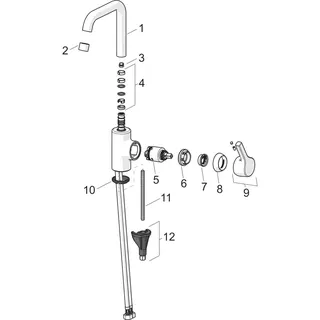 EHM Waschtisch-Batt. HANSAPALENO 5637 Zugst.Ablgarn. Ausld. 152 mm DN15 chr – Bild 4