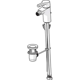 EHM Bidet-Batt. HANSAPALENO 5644 Zugst.Ablgarn. Ausld. 106 mm DN15 chr – Bild 3