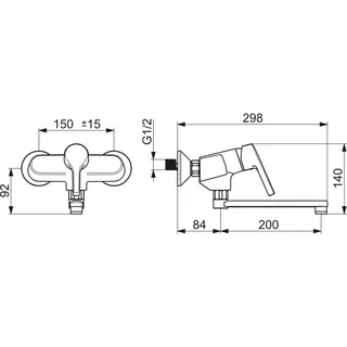 EHM Waschtisch- und Küchenarm. HANSAPALENO 5651 Ausld. 284 mm DN15 chr – Bild 3