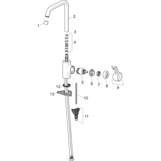 EHM Küchenarm. HANSAPALENO 5652 Ausld. 203 mm DN15 chr – Bild 4