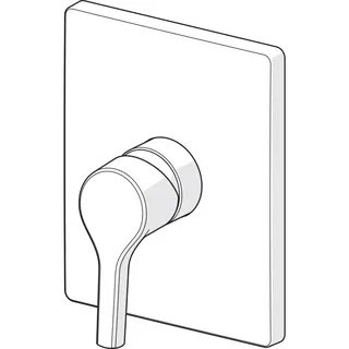 EHM FM-Set f. Brausebatt. HANSAPALENO 8051 Ros. eckig chr – Bild 3