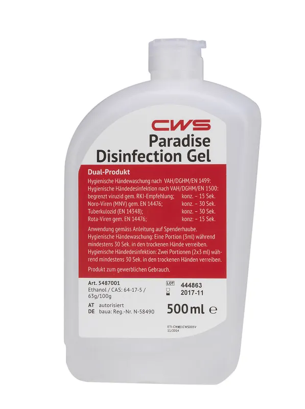 CWS Desinfektionsgel 500 ml zum PL Disinfect NT