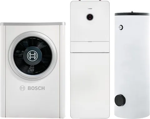 BOSCH Luftwärmepumpen-Paket BOPA CS730 CS7001iAW7OR-S, AWMB 9, HR300, INPA