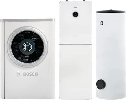BOSCH Luftwärmepumpen-Paket BOPA CS731 CS7001iAW9OR-S, AWMB 9, HR300, INPA