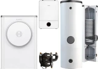 BOSCH Luftwärmepumpen-Paket BOPA CS749 CS7400iAW 5 OR-S, AWE9, BPU400-C, INPA
