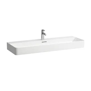 Laufen Waschtisch VAL 420x1200x155 1 Hahnloch li+re ohne Überlauf weiß matt