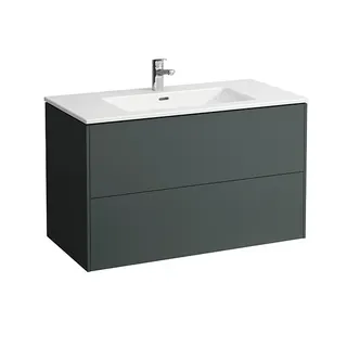 Laufen WT+WTU PRO S SET BASE500x1000x610 1Hl mit Überlauf2Schubl. Push/Pull we/verkehrsgrau