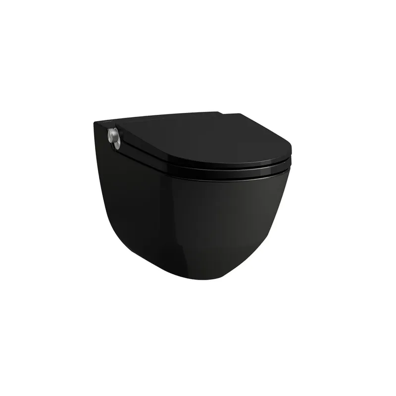 Laufen Dusch-T-WC wandh. RIVA 600x355x405 spülrandlos schwarz glänzend