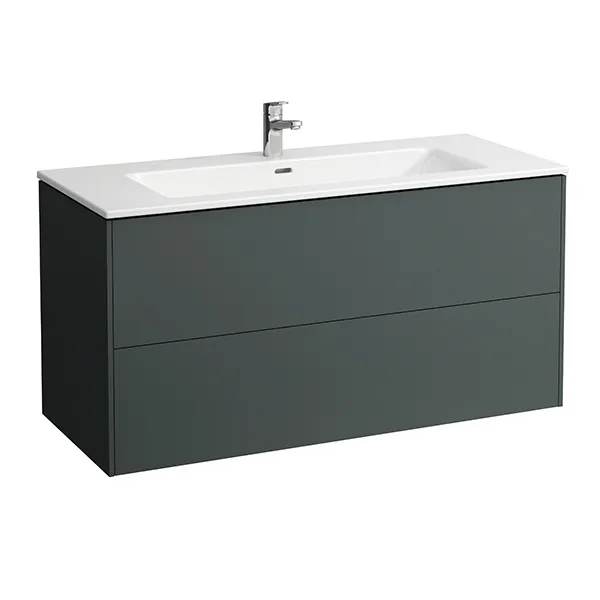 Laufen WT+WTU PRO S SET BASE500x1200x610 1Hl mit Überlauf 2Schubl.Push/Pull we/verkehrsgrau
