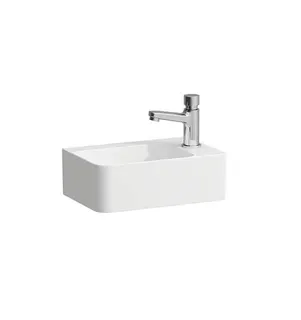 Laufen HWB VAL 220x340x135 asymmetrisch 1. Hl. rechts ohne Überlauf weiß