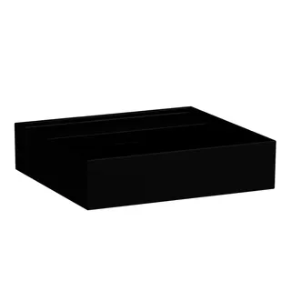 Aufsatz-Waschtisch K-LAUFEN 460x500x145 ohne Hahnloch mit Überlauf schwarz matt