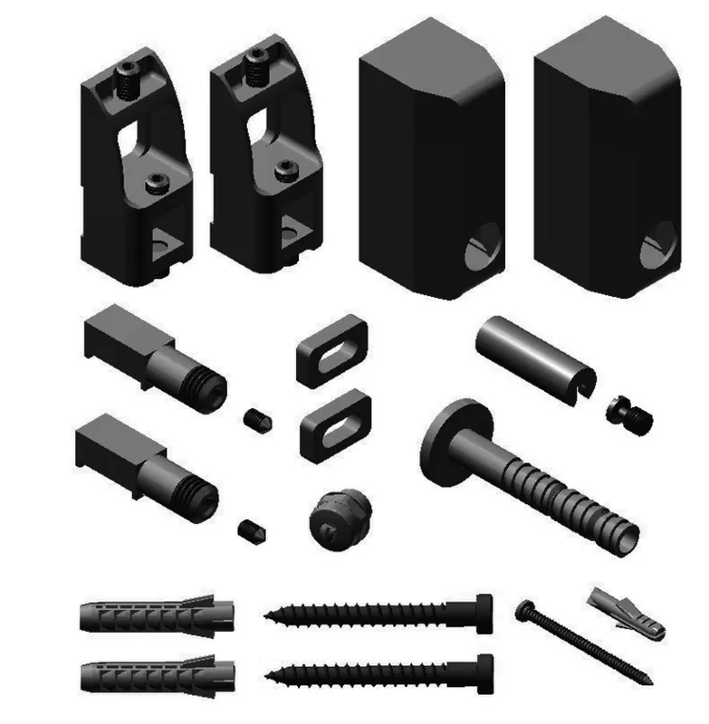 Kermi BefestigungsSet Casteo,Geneo quad weiß