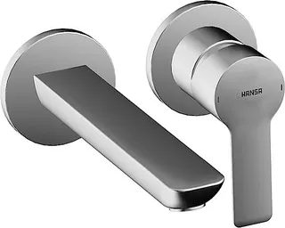 Hansa HansaLigna Fertigset 2-Loch Waschtisch-Wandbatterie 0640 chrom
