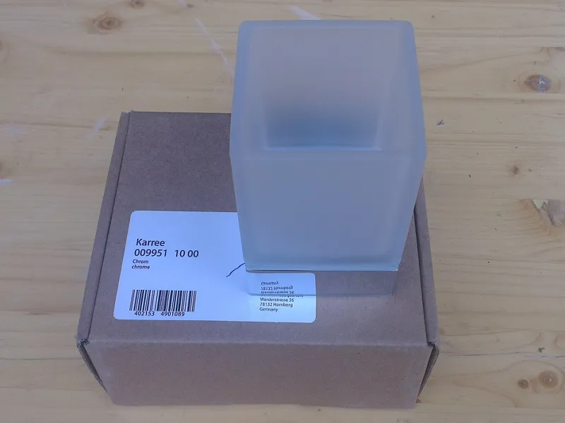 Duravit Karree Glashalter chrom, Glas matt