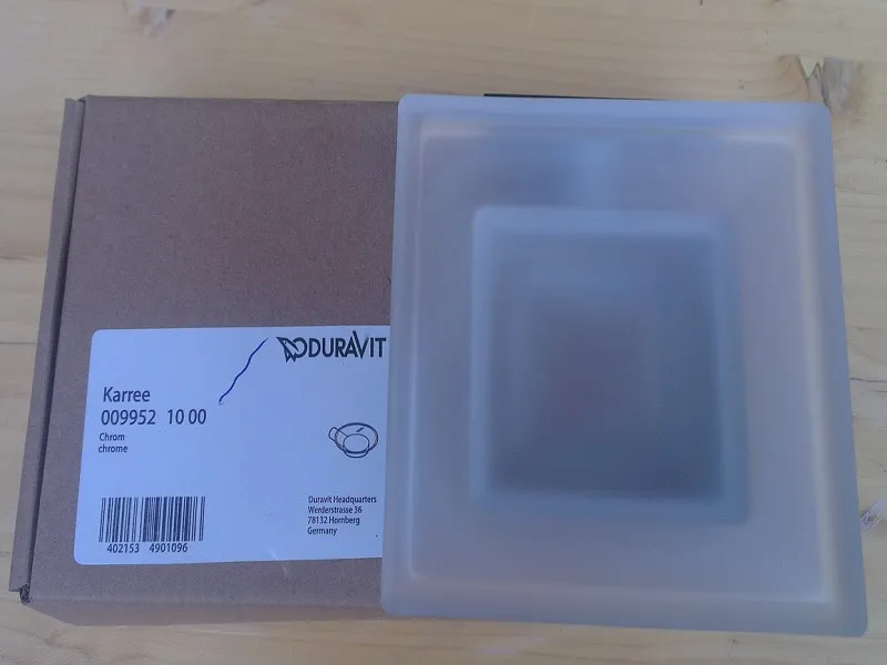 Duravit Karree Seifenschale chrom, Glas matt