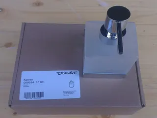 Duravit Karree Seifenspender für Wandmontage chrom, Glas matt