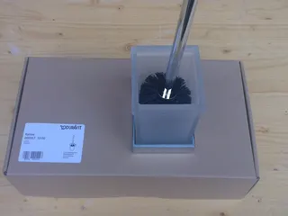 Duravit Karree Bürstengarnitur für die Wandmontage chrom, Glas matt