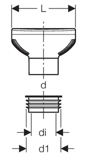 Geberit Belüftungsventil GRB90 für Geberit Silent-PP 90mm/106mm/75mm – Bild 2
