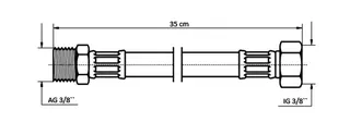 NEOPERL NEOFLEX Panzerschlauch DN8 IG x AG, 3/8" x 3/8" 35 cm – Bild 2