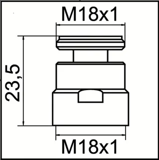 NEOPERL Kugelgelenk für Designarmaturen verchromt, M18x1 x M18x1 SB – Bild 2