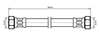 NEOPERL NEOFLEX Panzerschlauch DN13 IG x IG, 3/4" x 3/4" 300 cm – Bild 2