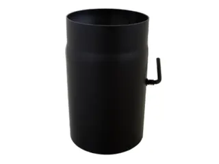 Bertrams Camino Rohr 250 mm lang d:180 2 mm seno schwarz mit Drosselklappe
