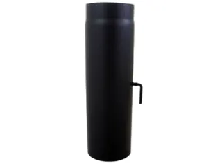 Bertrams Camino Rohr 500 mm lang d:120 2 mm seno schwarz mit Drosselklappe – Bild 2