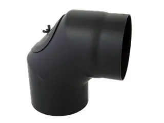 Bertrams Camino Bogen 90 Grad, d:130 2 mm seno schwarz, geschweißt, mit Tür
