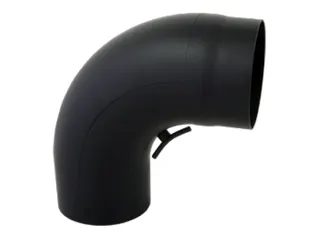 Bertrams Camino Bogen 90 Grad glatt gezogen d:150, 2 mm seno schwarz, mit Tür