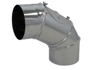 Bertrams VLE Segment-Bogen 4-teilig, 0-90 Gr. d:150 mm, mit RV aus V2A matt