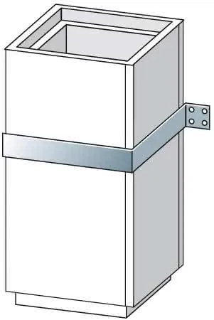 Bertrams Camino-Fix Wandhalter aus Edelstahl Maß i: 220/220 mm
