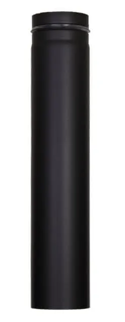 Bertrams Pelletino Rohr 1000 mm lang d:100, 0,6 mm, seno schwarz