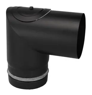 Bertrams Pelletino Bogen geschw., 2-t. 90 Grad d:80, 0,6 mm, seno gussgrau, mit RV