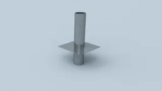 BS EWR Kaminkopfverlängerung Höhe 500mm DN150 Fußplatte 330x330mm m.Einsteckende