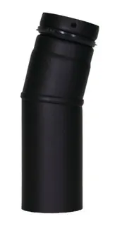BS Pelletino Bogen geschweißt 15 Grad d:100, 0,6 mm, seno schwarz, ohne RV