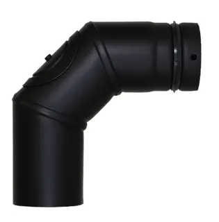 BS Pelletino Bogen geschw., 3-t. 90 Grad d:80, 0,6 mm, seno gussgrau, mit RV