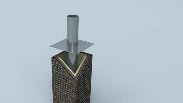 Bertrams EWR Kaminkopfverlängerung Höhe 490mm DN 200 Fußplatte 400x400mm