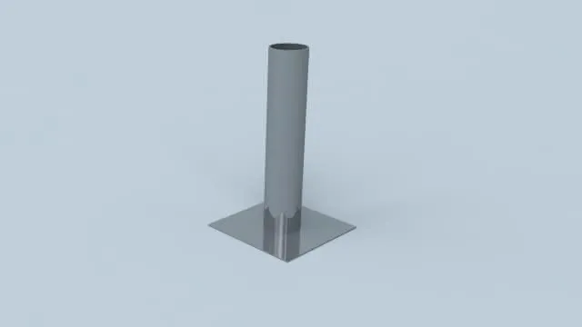 Bertrams EWR Kaminkopfverlängerung Höhe 490mm DN 180 Fußplatte 400x400mm