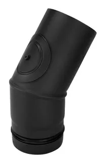 BS Pelletino Bogen geschweißt 30 Grad d:100, 0,6 mm, seno schwarz, mit RV