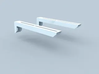 BS Polyline LAS Wandkonsole weiß WA 150 für T-Stück und Stützbogen