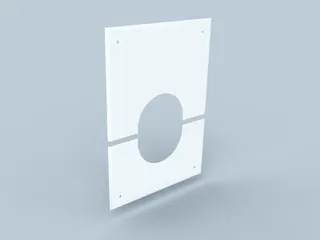 BS Polyline LAS Wandblende geschlossen DN 110/160 2-teilig, weiß