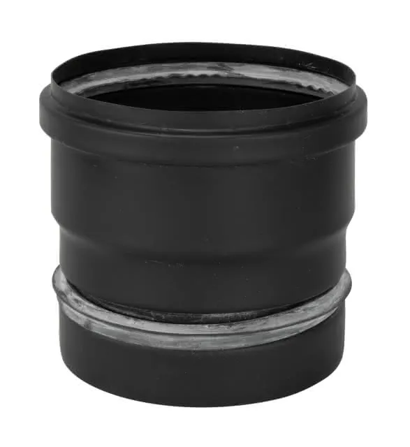 Bertrams Pelletino Ofenanschlussst. Rohr 100lg d:100, 0,6 mm, seno schwarz