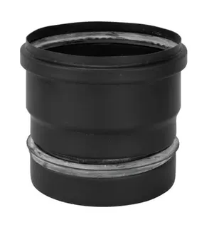 BS Pelletino Ofenanschlussst. Rohr 100lg d:100, 0,6 mm, seno schwarz