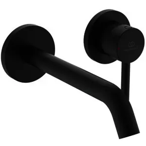 Ideal Standard Wand-Waschtisch-Armatur UP Ceraline,Bausatz2, 2 Ros.d: 65mm, Ausld.180mm, Silk Black – Bild 3