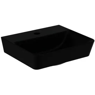 Ideal Standard Handwaschbecken Connect Air Cube 1 Hahnloch mit Überlauf 400x350x150mm Schwarz