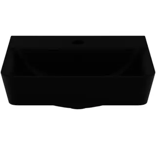 Ideal Standard Handwaschbecken Connect Air Cube 1 Hahnloch mit Überlauf 400x350x150mm Schwarz – Bild 2