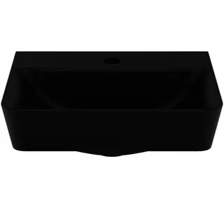 Ideal Standard Handwaschbecken Connect Air Cube 1 Hahnloch mit Überlauf 400x350x150mm Schwarz – Bild 5