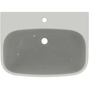 Ideal Standard Waschtisch i.life A 1 Hahnloch mit Überlauf 650x480x150mm Weiß – Bild 4