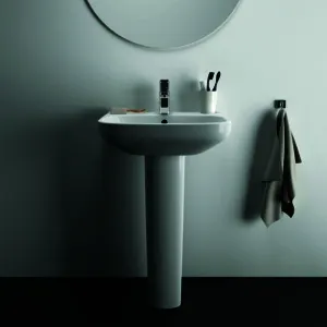 Ideal Standard Waschtisch i.life A 1 Hahnloch mit Überlauf 650x480x150mm Weiß – Bild 5